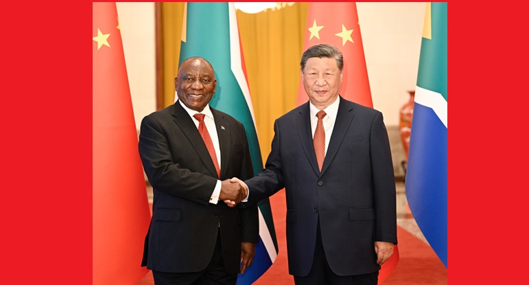 習近平同南非總統拉馬福薩會談